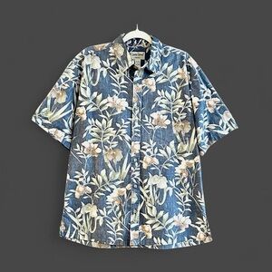 🔥 100% COTTON Cooke Street Honolulu Botanical Print Hawaiian Shirt